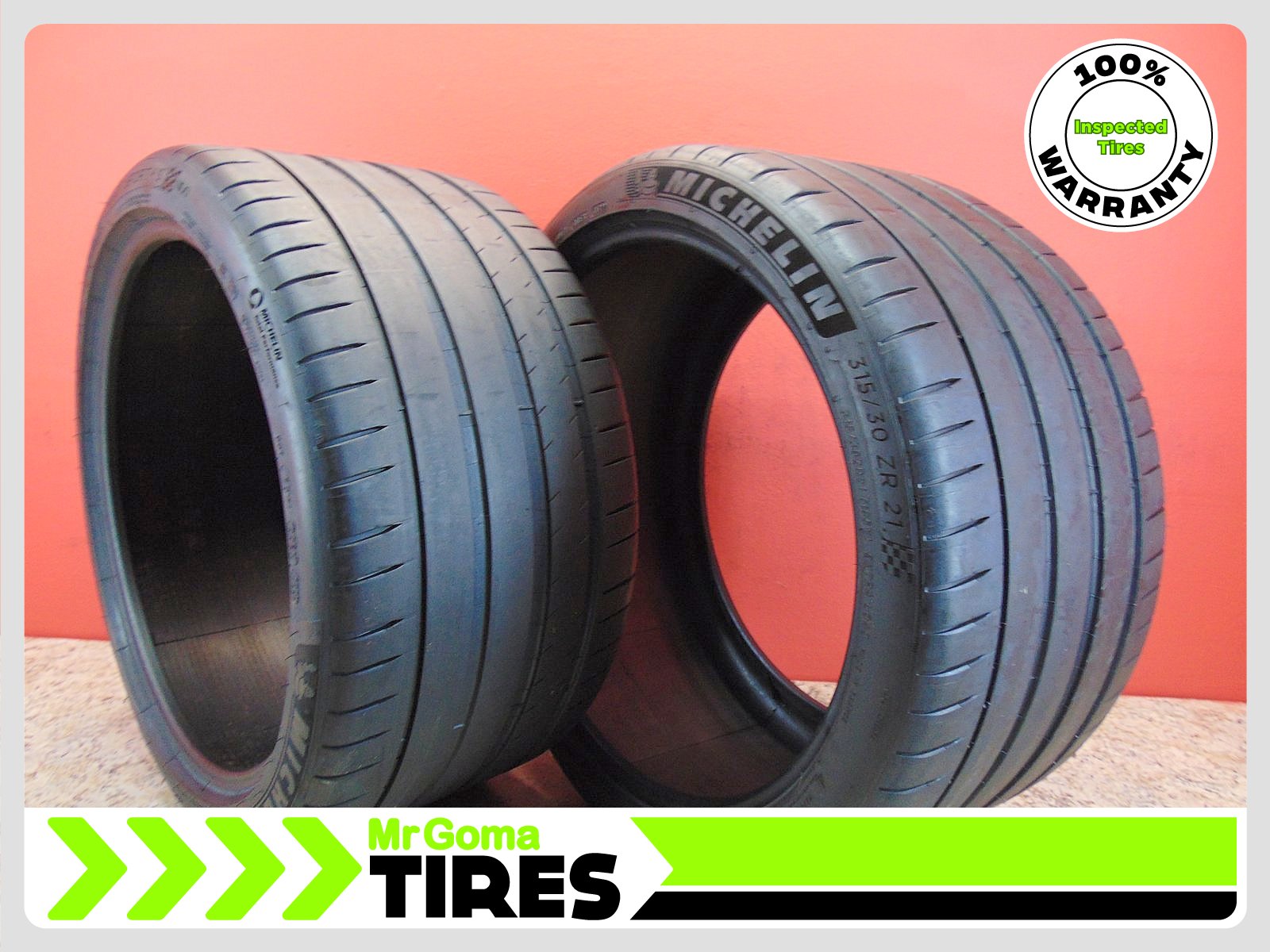 2 MICHELIN PILOT SPORT 4S NDO SNI XL 315/30/21 USED TIRES 7.3/32